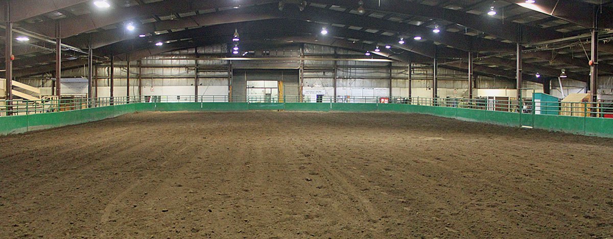 TWO INDOOR RIDING ARENAS