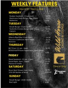 WEEKLY FEATURES TO APRIL 5